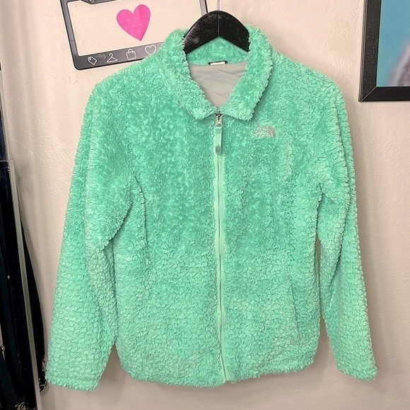 The North Face Women's Mint Green Osito Full Zip Soft Fleece Jacket Size Small - Picture 12 of 15